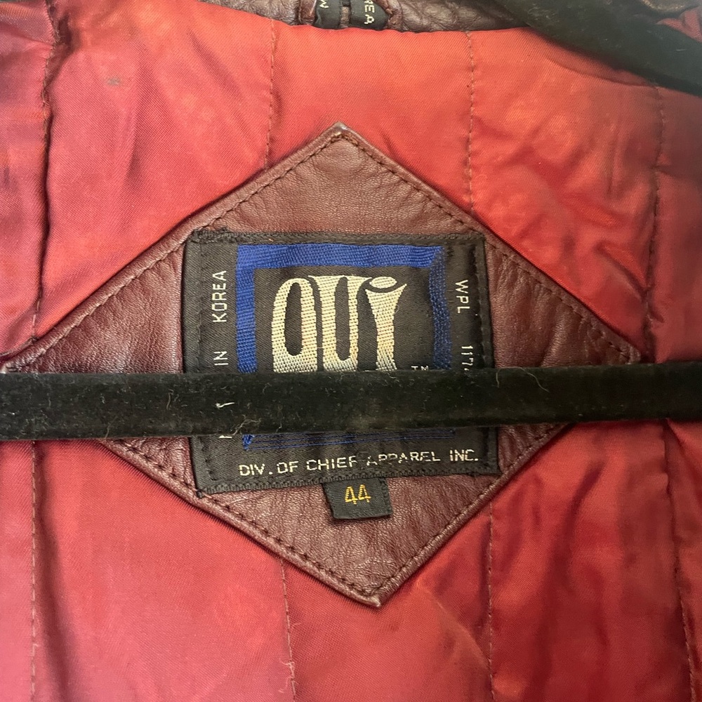 Oui leather bomber Jacket